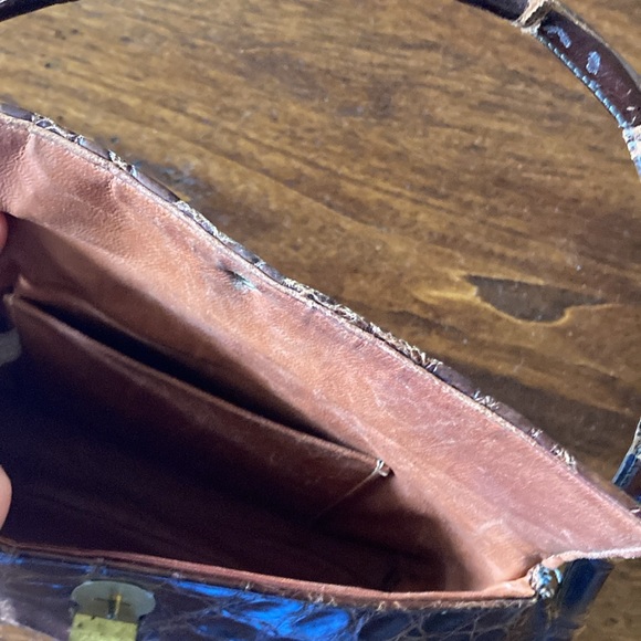 Vintage reptile (alligator?) skin bag by Garbor - Picture 3 of 5